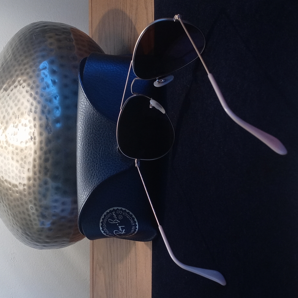 Ray-Ban Gold / Smoked Amber Brown Aviator Sunglasses - Picture 2 of 10